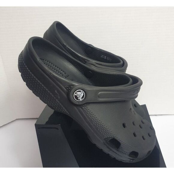 Crocs Classic Unisex Clog Shoes Black M7/W9 - Picture 7 of 8